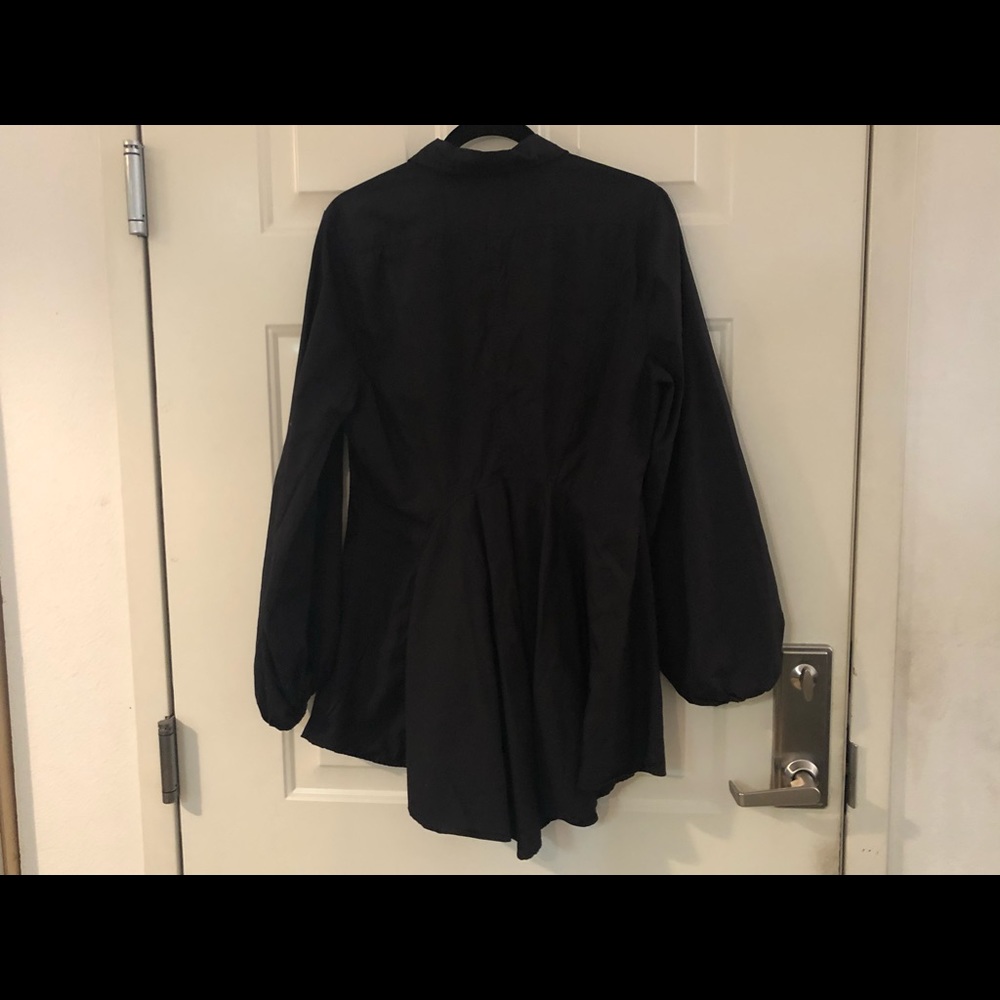 Free People Shirt Drop Waist Button Dress Sz M - Picture 8 of 11